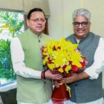 Uttarakhand CM congratulates new Vice President in New Delhi